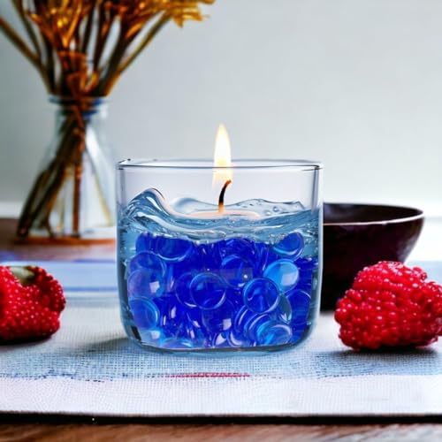 HappyFiller 630 PCS Acrylic Flat Marbles Fake Crystal Gems for Glass Vase Fillers, Crafts,Party Confetti,Wedding Centerpieces,Fairy Garden Gemstone Beads with Vibrant Royal Blue Color - color: Cobalt Blue