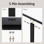 KES Black Towel Racks for Bathroom Freestanding, 37" Equal-Height Standing Towel Rack with Heavy Marble Base, Fits Large Bath Towel, 18/8 Stainless Steel, BTH229-BBK - color: Black Marble & Black Bar, size: 37" H (Equal-height)