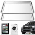 2Pcs Stainless Steel Oil Drip Pan for Under Car, 24 x 16 x 1.9 Inch Metal Oil Drain Pan for Oil Change, Automotive Large Drip Tray Oil Catch Pan Replacement Tray to Keep Garage Floor Clean - size: 24'' x 16'' x 1.9'', 2Pack, Stainless Steel