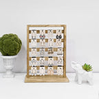Ikee Design Free Assemble 2 Pcs Set Wooden Jewelry Display Rack with 20 Removable Metal Hooks/Each, Earring Display Holder Stand for Earring,Necklaces,Bracelet, Keychain Stand, Oak Color - color: b) Oak, 2 Pieces