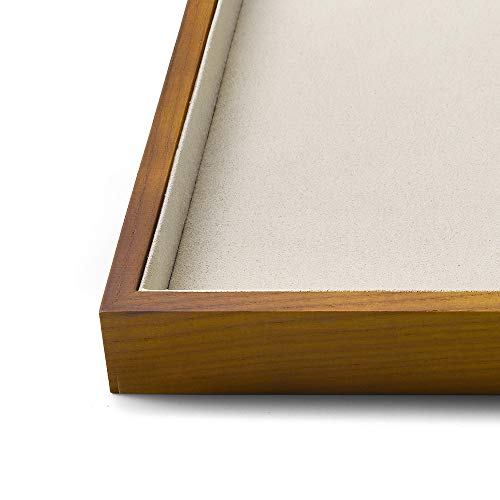Oirlv Wood Flat Jewelry Tray Stackable Jewelry Drawer Organizer Showcase Jewelry Holder (Creamy-white flat tray) - color: Creamy-white flat tray