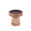 NIRMAN Mango Wood Candle Holders, Wood Candlesticks for Home Wedding Table Decor Centerpiece (4" x 4" x 4")