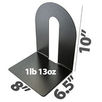 Officemate Bookends, Heavy Weighted 10-inch Steel, Black (93182) (Pack of 6) - size: Letter (Pack of 6)