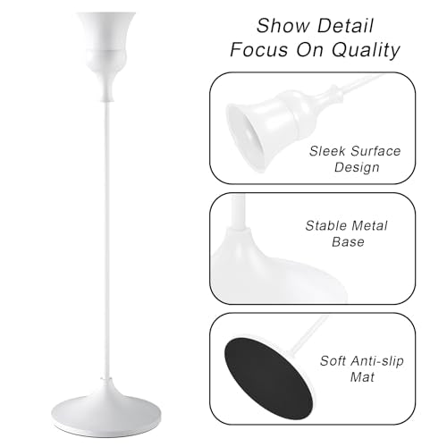 Showin Candlestick Holders White, 3 Packs Taper Candle Holder for Candlesticks, Candle Sticks Holder Decor for Home Decor - color: White