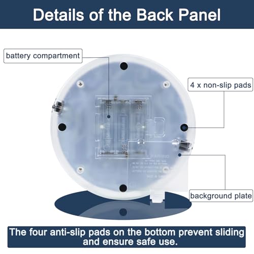 LARDUX Pack of 4 LED Lights Base with Remote - 6-inch Round Lights Display Stand for Effiel Tower Vase Crystal Glass Art LED Pedestal Base - Charging USB or Battery Powered - size: 6-inch led base with remote