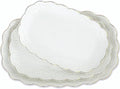 Kassel Ceramic Serving Platter Set | 14”/12”/10” Oval Serving Trays for Entertaining at Parties and Weddings | Oven Safe Large Serving Trays for Tacos, Steak, and Cake - size: Small Oval {14”/12”/10”}