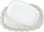 Kassel Ceramic Serving Platter Set | 14”/12”/10” Oval Serving Trays for Entertaining at Parties and Weddings | Oven Safe Large Serving Trays for Tacos, Steak, and Cake - size: Small Oval {14”/12”/10”}