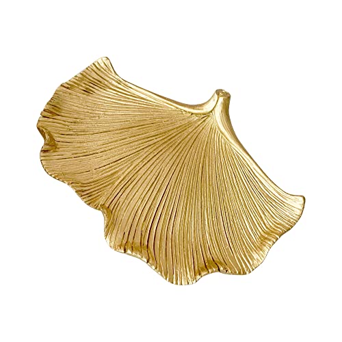 Jewelry Dish, Resin Small Leaf Shaped Ring Holder Jewelry Organizer, Trinket Dish Mini Tray for Christmas Birthday Wedding Gifts - color: Ginkgo