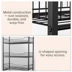 5-Tier Metal Display Rack Large Snack Shelving Unit with Hanging Panels and 12 Hooks 4 Casters for Easy Mobility Freestanding Display Unit Ideal for Supermarkets and Retail Stores (65.23H*23.8W*10.4D) - size: 65.23H*23.8W*10.4D