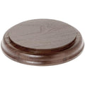 Plymor Solid Walnut Round Wood Display Base with Ogee Edge, 4.75" W x 4.75" D x 0.75" H - size: 4.75" x 4.75" x 0.75"