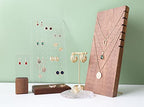 GemeShou Gold Metal 2pcs T Bar Earring Retail Display Stand for show, Tabletop Jewelry Tower Holder for Girl Women【Gold-Hexagon Base 2pcs Height 4.5" and 5.3"】 - color: A3/Gold Hexagon Base 2pcs Height 4.5" and 5.3"