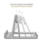 MoKo Phone/Tablet Stand, Foldable Tablet Holder Compatible with iPhone 17/17 Air/17 Pro/17 Pro Max, iPhone 16/Pro/Pro Max/Plus, iPhone 15/Pro/Pro Max/Plus, iPhone 14/Pro/Pro Max/Plus, Gray - color: Gray, size: Small Size