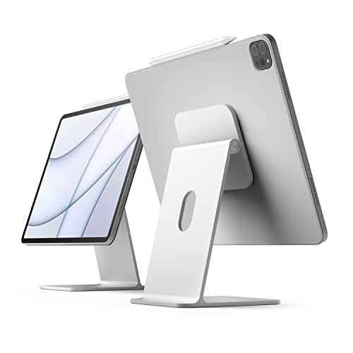 elago Premium iPad Magnetic Stand Designed for iPad Pro 12.9"(5th, 4th Gen), 11"(3rd,2nd Gen), Air 10.9"(5th, 4th Gen), Mini 8.3"(6th Gen, A17 Pro), 10.9"(10th Gen) [Silver] - color: Silver