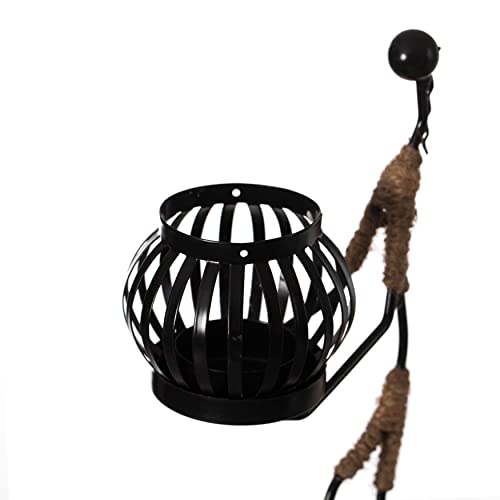 Wire Figure Candle Holder Decorative Modern Tea Light Lantern Tabletop Centerpiece Candle Stand, Front Carry - color: Front Carry