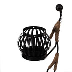 Wire Figure Candle Holder Decorative Modern Tea Light Lantern Tabletop Centerpiece Candle Stand, Front Carry - color: Front Carry