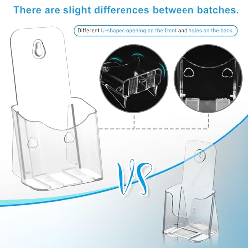 xydstay Acrylic Brochure Holder 4x9 Inches Slant Back Design, Clear Display Stand, Plastic Table Stand Sign, Pamphlet Flyer Display, 6 Pack