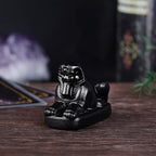 Nupuyai Hand Carved Sphinx Statue for Home Decor, Natural Black Obsidian Crystal Figurine Stone Sculpture Decoration for Fengshui - style: Sphinx