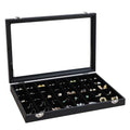 Wudygirl Jewelry Organizer 40 Grid Earring Holder Organizer with Clear Lid Jewelry Box for Rings Earrings Bracelets Storage Display Case for Women - style: 40 Grid Tray