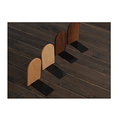 Bookend Wooden Bookends Classic Light Luxury Book Ends Simple Stylish Book Stopper Suitable for Home Desktop Finishing and Storage Best Desktop Organizer (Color : B) - color: B