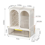 INVSSENE Stackable Makeup Organizer Countertop, Storage Perfume Skincare Cosmetic Lipstick Face Mask Makeup Brush Palettes, Ideal for Vanity Bathroom Counter - color: 3515 White+Clear