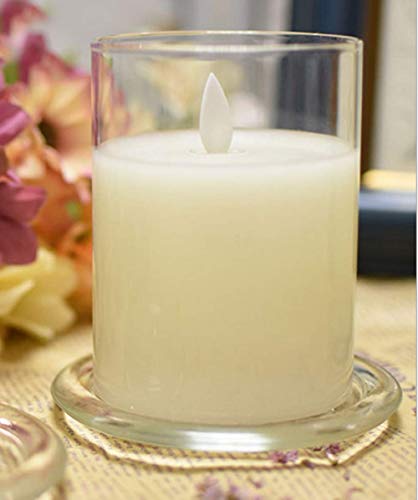 2 Pack Glass Candle Holder 3" Clear Beautiful Transparent Round Candle Plate - size: 2pack-3inch