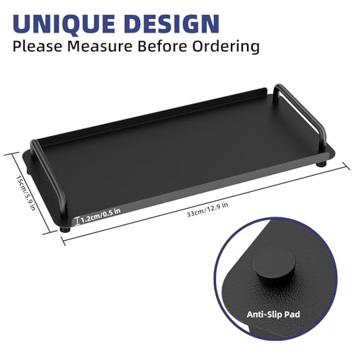 Gypie 2 Pack Toilet Paper Storage, Toilet Tank Tray with Handle, Toilet Paper Basket for Bathroom, Toilet Tank, Kitchen (Black) - color: Black 2 Unit