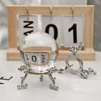 10pcs Large Crystal Ball Display Stand Silver Sphere Holder for 40-100mm Sphere - Metal Tripod Base for Crystals, Rock,Balls - color: Silver_Large-10pcs