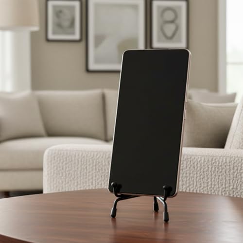 2 PCS Small Plate Stand, 4 Inch Anti-Slip Iron Plate Display Stand Black Iron Plates Stands for Display Upgraded Easel Displays Stands Photo Holder for Picture Frame, Decorative Plates, Collection