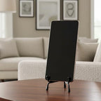 2 PCS Small Plate Stand, 4 Inch Anti-Slip Iron Plate Display Stand Black Iron Plates Stands for Display Upgraded Easel Displays Stands Photo Holder for Picture Frame, Decorative Plates, Collection