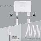 B-Land Cell Phone Holder, Universal Mobile Phone Stand, Lazy Bracket, DIY Flexible Mount Stand with Multiple Function - color: White