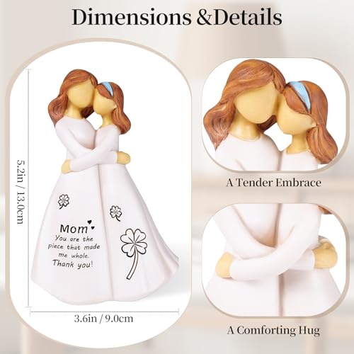 Mom Birthday Gifts: 5.2” Mother and Daughter Resin Figurine - Sentimental Gift for Mom from Daughter - Mother’s Day and Christmas Keepsake