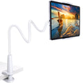 Tryone Gooseneck Tablet Holder Stand for Bed Adjustable Flexible Arm Tablets Mount Clamp on Table Compatible with iPad Air Mini | Galaxy Tabs | Kindle Fire | Switch or Other 4.7-10.5" Devices - color: White