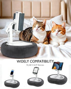 Miledi Tablet Pillow Stand, Compatible with 4.7"-12.9" Kindle, iPad, Phone/Tablet, 360° Rotating Phone Holder for Bed, Detachable Bowl, Reading and Relaxation on Bed (Black) - color: Black
