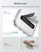ESR Boost Phone Kickstand, Vertical and Horizontal Stand, Adjustable Angle, Compatible with iPhone Air 17 Pro Max, iPhone 17e/16/15/14/13/12, Samsung Galaxy S26/S25/S24/S23 Series, Google, Black - color: Black