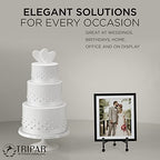 TRIPAR Modern Tripod Easel Display, Black Finish, Lightweight & Durable Design, Perfect for Displaying Pictures, Artwork, Plates, Tiles, & More, 8 Inch - size: 8 Inch