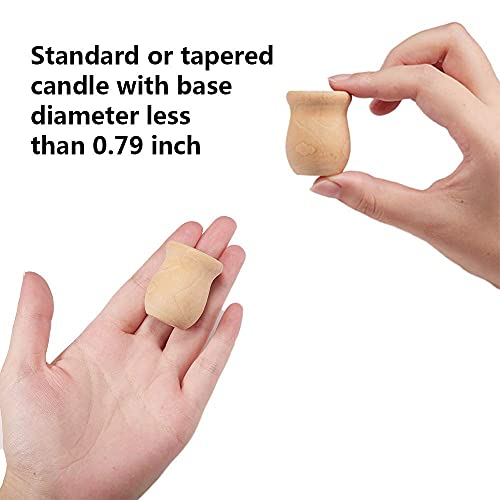 GORGECRAFT 1.5 Inch 10pcs Unfinished Blank Wooden Vase Flower Vase Candle Cups Handmade Natural Flower Container Candle Holders Candlesticks DIY Painting Decor for Hand Painting Crafts Home Decor - size: 1.5x1.18inch,0.79inch