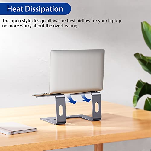 BESIGN LS03 Aluminum Laptop Stand, Ergonomic Detachable Computer Stand, Notebook Holder Compatible with MacBook Air Pro, Dell, HP, Lenovo More 10-15.6" Laptops, Space Gray - color: D-Space Gray
