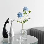 Crystal Flower Vase with Glacial Texture,Heavy Duty Large Clear Vase for Dining Table Kitchen Office Home Shelf Display Wedding Living Room Centerpieces - color: M-cv267-s
