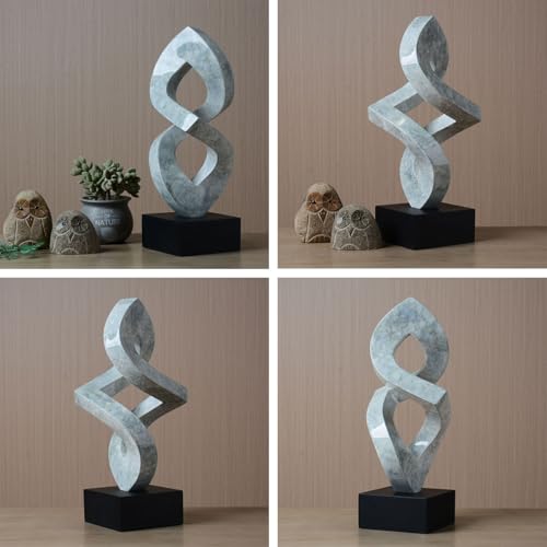 Modern Home Decor Abstract Arts Sculpture Table Bookshelf Decoration for Living Dining Room Bedroom Resin Statue 14.6inch