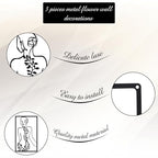 CHENGU 3 Pieces Metal Minimalist Abstract Woman Wall Art Line Drawing Wall Art Decor Single Line Female Home Hanging for Kitchen Bathroom Living Room - style: Lovely Style
