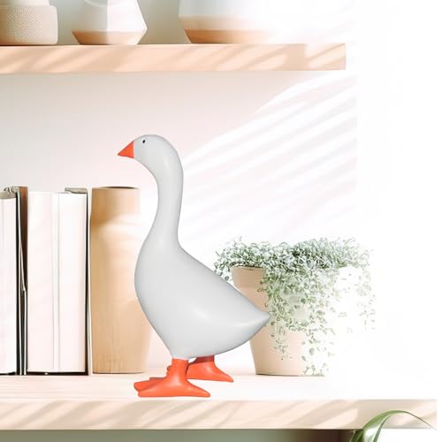 Magnetic Goose Key Holder Cute Home Decor Statue,Office Table Desk Decor Resin Goose Duck Statue Sculpture,Tool Holder Home Decoration，Bedroom Decor Housewarming Gift
