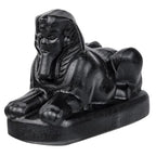 Nupuyai Hand Carved Sphinx Statue for Home Decor, Natural Black Obsidian Crystal Figurine Stone Sculpture Decoration for Fengshui - style: Sphinx