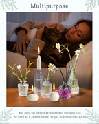 Yirilan Bud Vases Set of 32 PCS, Small Flower Vases for Table Centerpieces, Mini Vases for Single Stem Flowers, Glass Vases for Centerpieces, Wedding & Home Decor, Clear - size: 32 pcs