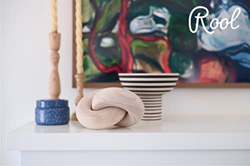 Rool Coffee Table Decor Book Shelf Decor Accents Home Decor Console Table Decorative Items Living Room Wood Knot Decor Chain Link Decorations Beige - color: Beige
