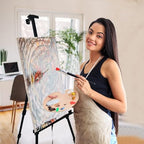 RRFTOK Easel Stand for Sign and Painting: Art Portable Adjustable Metal Tripod Easels for Display Height from 17 to 66 Inch -Canvas Stand for Table-Top/Floor Paint - Gifts for Teens Art Supplies - style: 66BC 1-pack