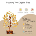 YATSKIA Yellow Aventurine Crystal Tree of Life - Gemstone Tree Home Decor - Feng Shui Crystals - Positive Energy Gifts - Reiki Gifts - color: Yellow Aventurine Silver Wire