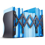Officemate Adjustable Bookends, Expandable 4"-18", Black. - color: Black