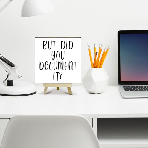 Office Decor for Women, Cute Desk Accessories, But Did You Document It Desk Decor, Funny Office Gifts for Coworkers, Minimalism Offices Cubicle Decorations (MP01) - color: MP01