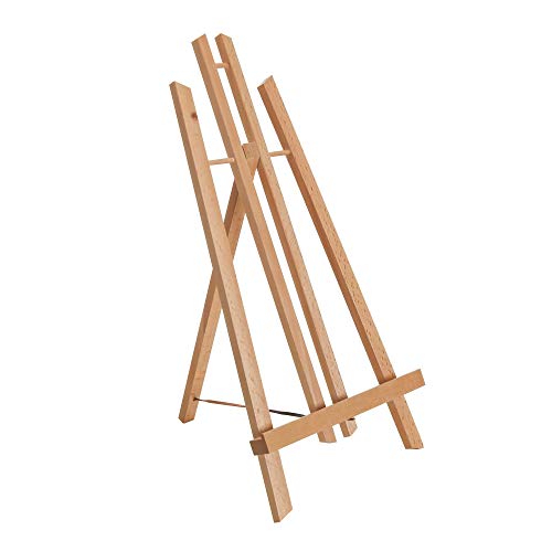 U.S. Art Supply 18" Large Tabletop Display Easel - Beechwood Artist A-Frame Display Stand, Wooden Easel for Painting, Canvas Stand, (Pack of 1) Classrooms Events Photo Picture Sign Holder - style: 18" - Pack of 1