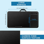 LAPGEAR Home Office Lap Desk with Device Ledge, Mouse Pad, and Phone Holder - Black Carbon - Fits up to 15.6 Inch Laptops - Style No. 91588 - color: Black Carbon, size: Home Office